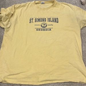 YELLOW ST SIMONS ISLAND GEORGIA GRAPHIC TEE L/XL